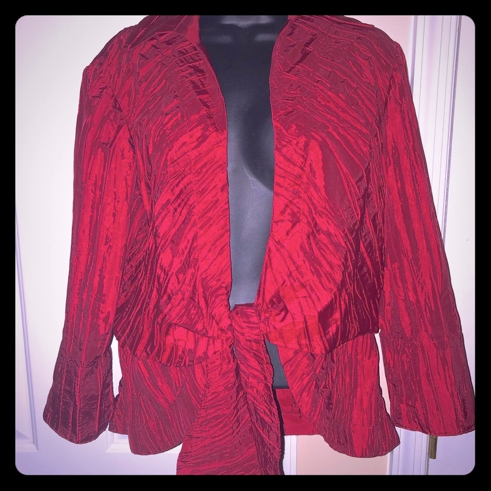 Mishca Red wrap blouse